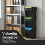 Plana Practic 3er Mülleimer 75L mit Stapelbox – Abfallsystem für Küche & Büro – Bild 7