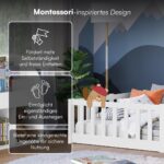 Bellabino Vere Bodenbett 120x200 cm – Montessori Kinderbett mit Rausfallschutz & Lattenrost – Bild 6