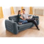 Intex Aufblasbares Futon-Sofa Queen-Size – 2-in-1 Ausziehbett mit Schnellventilen – Bild 2