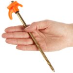 com-four® 24er Set Zeltheringe Stahl – Schraubheringe 20,5 cm für Hartboden & Camping – Bild 6