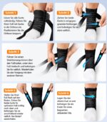 WHCOOL Knöchelbandage mit Klettverschluss & Stützpads – Stabilisierung für Sport & Alltag – Bild 7