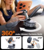 VICSEED Militär-Autohalterung mit Nano-Vakuum & N58-Magneten – MagSafe Handyhalter 360° – Bild 7