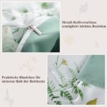 Aisbo Bettwäsche 135x200 4teilig Mikrofaser – Florale Bettgarnitur mit Reissverschluss – Bild 6
