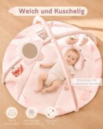 Fortella Baby-Spielbogen mit 5 Sensorik-Spielzeugen – Aktivitätsmatte für Neugeborene 0–12 Monate – Bild 6