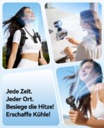KIMMOO Handventilator mit Eiskühlung – 21000 U/min, 199 Stufen, 14h Akku, 3-in-1 – Bild 8