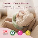 Momcozy Stillkissen mit Sicherheitsstütze – Memory-Schaum Übergrösse für ergonomische Unterstützung – Bild 5
