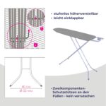 STAHLMANN Bügelbrett 114x34 cm mit rutschfesten Füssen – Stabiler Bügeltisch Made in EU – Bild 4