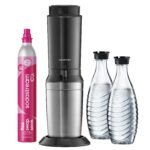SodaStream Crystal 3.0 Wassersprudler mit 2 Glaskaraffen – Elegantes Sprudelwasser-System