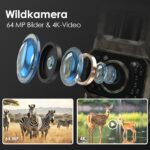 MAXDONE Wildkamera 4K 64MP mit WLAN & Bluetooth – Nachtsicht Bewegungsmelder für Wildtierbeobachtung – Bild 3