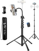 Victiv 197cm Handy-Stativ mit flexiblem Schwanenhals – Overhead-Stativ für Smartphone & Kamera