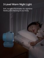 JISULIFE Kinderwagenventilator mit 120° Oszillation – 21H Akkulaufzeit für Babys – Bild 4