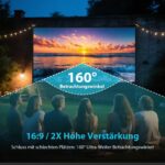 72 Zoll Beamer Leinwand LEORFI – Tragbare Projektionswand für Indoor & Outdoor – Bild 2