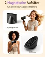 Vasip Ionen-Haarföhn 160.000 U/min mit Diffusor – Leiser Haartrockner für schnelles Styling – Bild 6