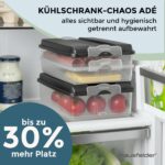 Hausfelder Aufschnittdosen Set 10-tlg – Stapelbare Frischhaltebehälter für Kühlschrank – Bild 2
