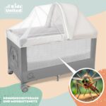 all Kids United Baby Reisebett Deluxe mit Matratze & Wickelauflage – Kinderbett für unterwegs – Bild 6