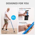 Rehand Gehstock faltbar & verstellbar – ergonomischer Quad-Stock für Senioren & Erwachsene – Bild 5