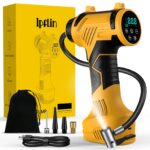Ipflin Elektrische Akku-Luftpumpe 150PSI – Tragbarer Kompressor für Auto, Fahrrad & Motorrad
