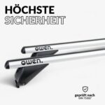 Owen 3.0 L Alu-Dachträger 135cm für geschlossene Relings – 90kg Tragkraft, verstellbar – Bild 4