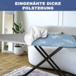 Frilodge Bügelbrettbezug mit dicker Polsterung – 120x40 bis 125x45 cm für Dampfbügelstationen – Bild 5