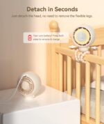 Dreamegg Kinderwagen-Ventilator mit LED-Display & Nachtlicht – 4000mAh USB-Clip-Ventilator – Bild 7