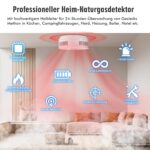 TONSHAN Gasmelder CH4/Propan – Batteriebetriebener Methandetektor mit Dual-Alarm für Haushalt – Bild 6