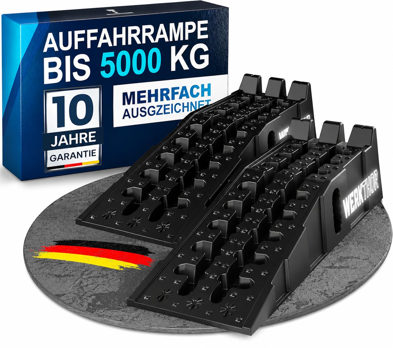 71TfRGek6PL._SY1180_.jpg WERKTHOR Auffahrrampen PKW 2er Set – bis 5 Tonnen Tragkraft für sichere Wartungsarbeiten – Bild 1