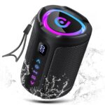 aowoka Bluetooth Lautsprecher mit RGB-Licht – IPX7 Wasserdicht, 15h Akku, Bluetooth 5.4