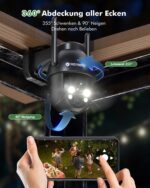 YESYAMO 2K Überwachungskamera Aussen mit Akku & Solarpanel – 355° Pan-Tilt WLAN Kamera – Bild 4