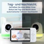 Babysense Babyphone 720p HD mit 2 Kameras – WLAN-frei & sicher für Babys – Bild 4