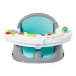 Infantino Music & Lights 3-in-1 Baby-Booster – Mitwachsender Entdeckungssitz mit Klavier in Blau