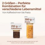 ComSaf Vorratsgläser 12er Set mit Bambusdeckel – Luftdichte Aufbewahrung für Küche – Bild 4