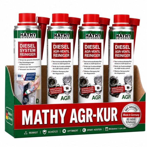 MATHY Diesel-AGR-Kur – AGR-Ventil Reiniger Set für Dieselmotoren ohne Werkstatt