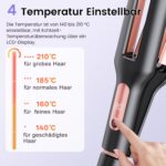 Raglory 4-in-1 Welleneisen 22/25/32/38 mm mit Keramikbeschichtung & LED-Anzeige – Lockenstab für Beach Waves & Mermaid Waves – Bild 6