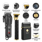 HIENA PRO Profi Haarschneidemaschine Set – 3in1 Bartrimmer & Folienrasierer mit USB-Akku – Bild 5