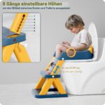 Rabb 1st Toilettenleiter für Kinder – 2-in-1 Trainingssitz mit Trittbrett für Jungen & Mädchen – Bild 4