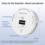 TONSHAN Gasmelder CH4/Propan – Batteriebetriebener Methandetektor mit Dual-Alarm für Haushalt – Bild 2