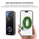 BOIFUN 2K WLAN Video Türklingel mit 180° Weitwinkel & AI-Personenerkennung – ohne Abo – Bild 6