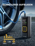 Lamicall Elektrische Luftpumpe 150PSI – Akku Kompressor für Auto, Fahrrad & Motorrad – Bild 2