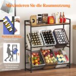 Lifewit Getränkekistenregal für 6 Kisten – Stabiles Kistenregal 340 kg Traglast – Bild 4