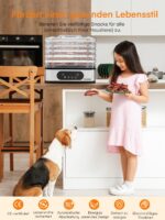 FOHERE Dörrautomat Edelstahl 420W – 5 höhenverstellbare Tabletts, LED-Anzeige, Timer bis 48h – Bild 8
