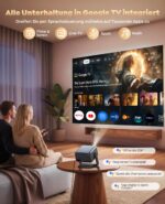 PUTRIMS P66 Smart Beamer mit Google TV, 4K-Dekodierung & 30W Audio – Heimkino Projektor – Bild 2