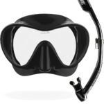 Cressi F1 Tauchermaske – Rahmenloses Tauchset mit Gehärtetem Glas für Erwachsene