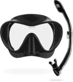 Cressi F1 Tauchermaske – Rahmenloses Tauchset mit Gehärtetem Glas für Erwachsene