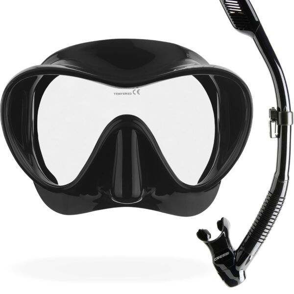 Cressi F1 Tauchermaske – Rahmenloses Tauchset mit Gehärtetem Glas für Erwachsene
