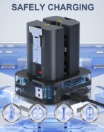 2x 6040mAh Akku mit Dual-Ladestation für Ring Video Doorbell 2/3/4 – Professionelle Ersatzbatterien – Bild 3