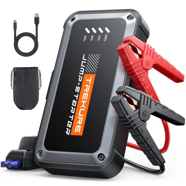 TREKURE 5000A Starthilfe Powerbank – Notfall Auto Booster für Benzin & Diesel