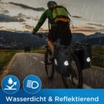 GUOOTU 2er Set Fahrradtasche 64L Gepäckträger – Wasserdicht mit Reflektoren – Bild 3