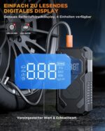 Tiiletzote Elektrische Luftpumpe 150PSI – Akku Kompressor mit LED-Display für Auto & Fahrrad – Bild 4