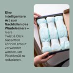 Tommee Tippee Twist & Click Nachfüllfolie 6er-Pack – Antibakterielle Windeleimer-Folie – Bild 3