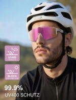 DUDUKING Sportsonnenbrille mit UV400-Schutz – Leichte Fahrradbrille für Radfahren, Laufen & Golf – Bild 3